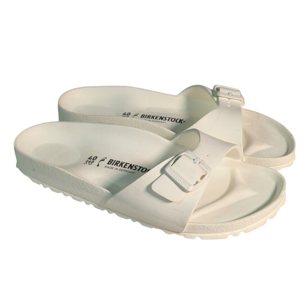 Birkenstock Madrid Eva Sandals Womens Size 9N Lightweight White Foam Slides